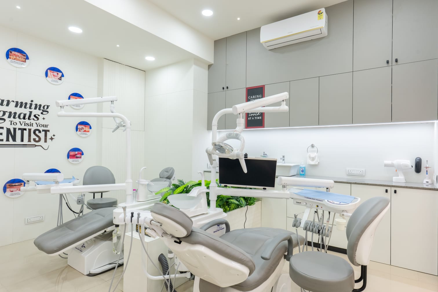 Modern dental clinic interior — DentoWorld Ahmedabad